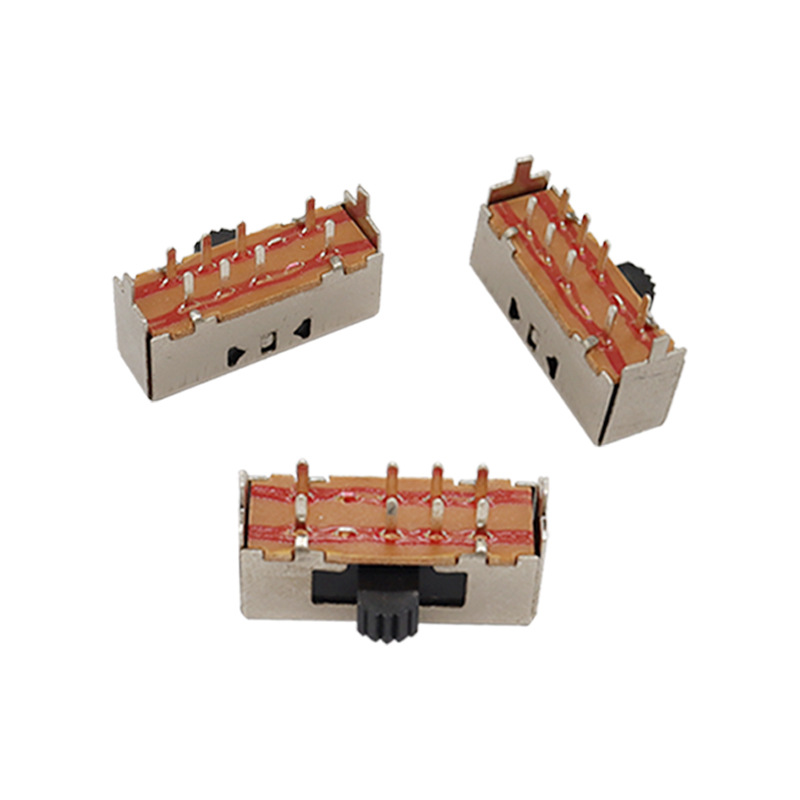 Scivolo Interruttore SK23H01 Piccolo bipolare tre-posizione due-Fila otto-Pin lato orizzontale-Pullo l\'interruttore di scorrimento 2p3t